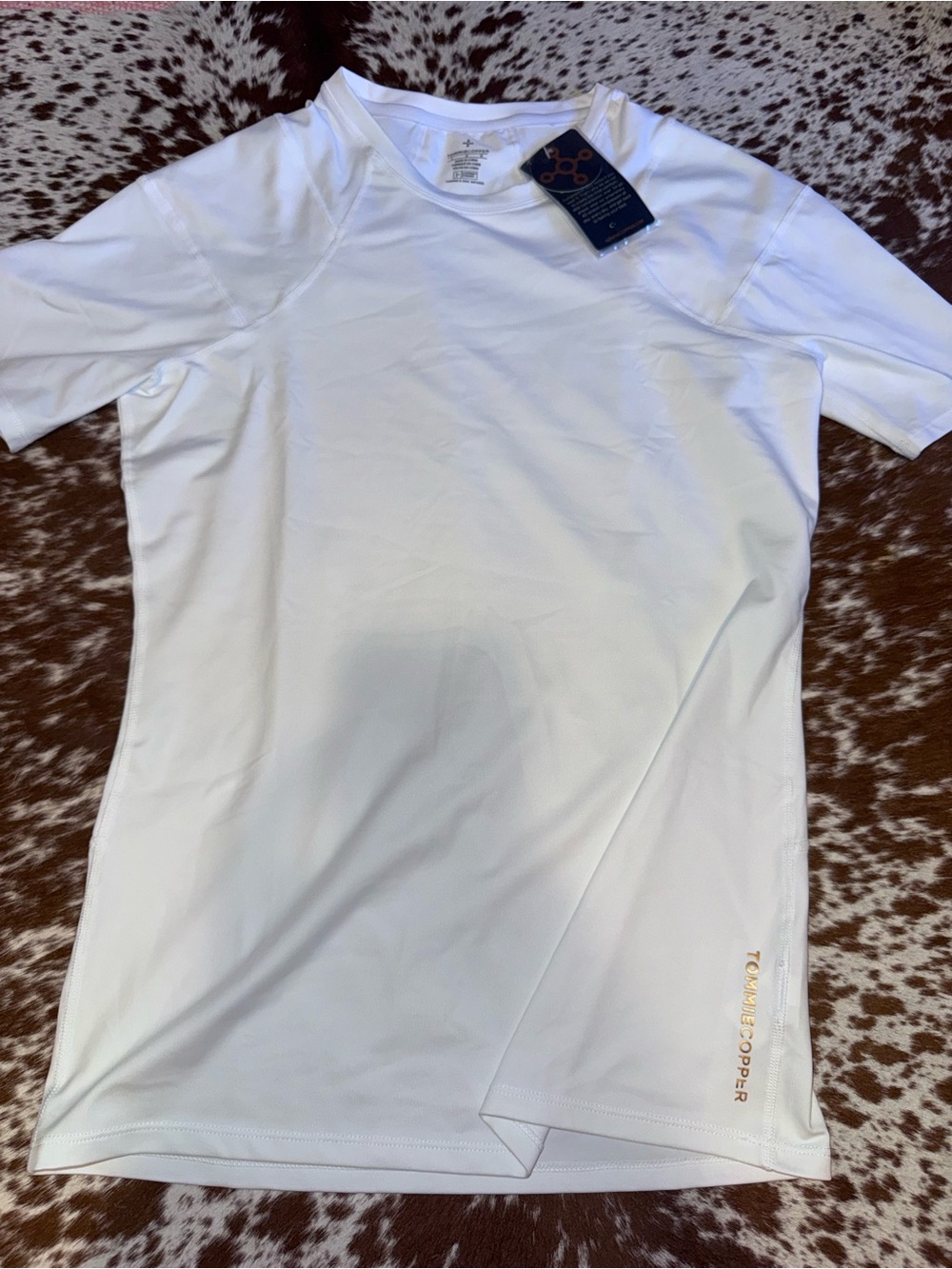 Men's Tommie Copper Compression White Performance Short-Sleeve Shirt